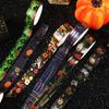 20 Rollen Halloween Festliches Schwarz-Gold-Druck Dekoratives Abdeckband Schwarz-Gold Washi Tape Set für DIY Handkonto