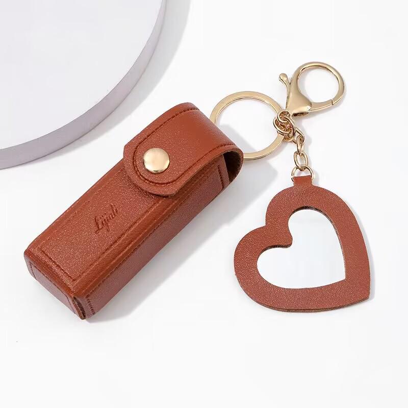 Compact Lipstick Pouch: Stylish Coin Purse & Keychain Mini Storage Bag with Packaging