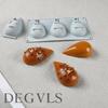 1/3 Cavity Vertical Striped Shell Silicone Mold Water Drop Mousse Chocolate Pudding Baking Diy Candle Making Mould