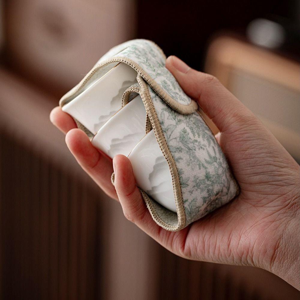 Anti-Drop Tea Set Protective Cover Bump-proof Tea Accessories Teapot Carrying Cover Outdoor Use