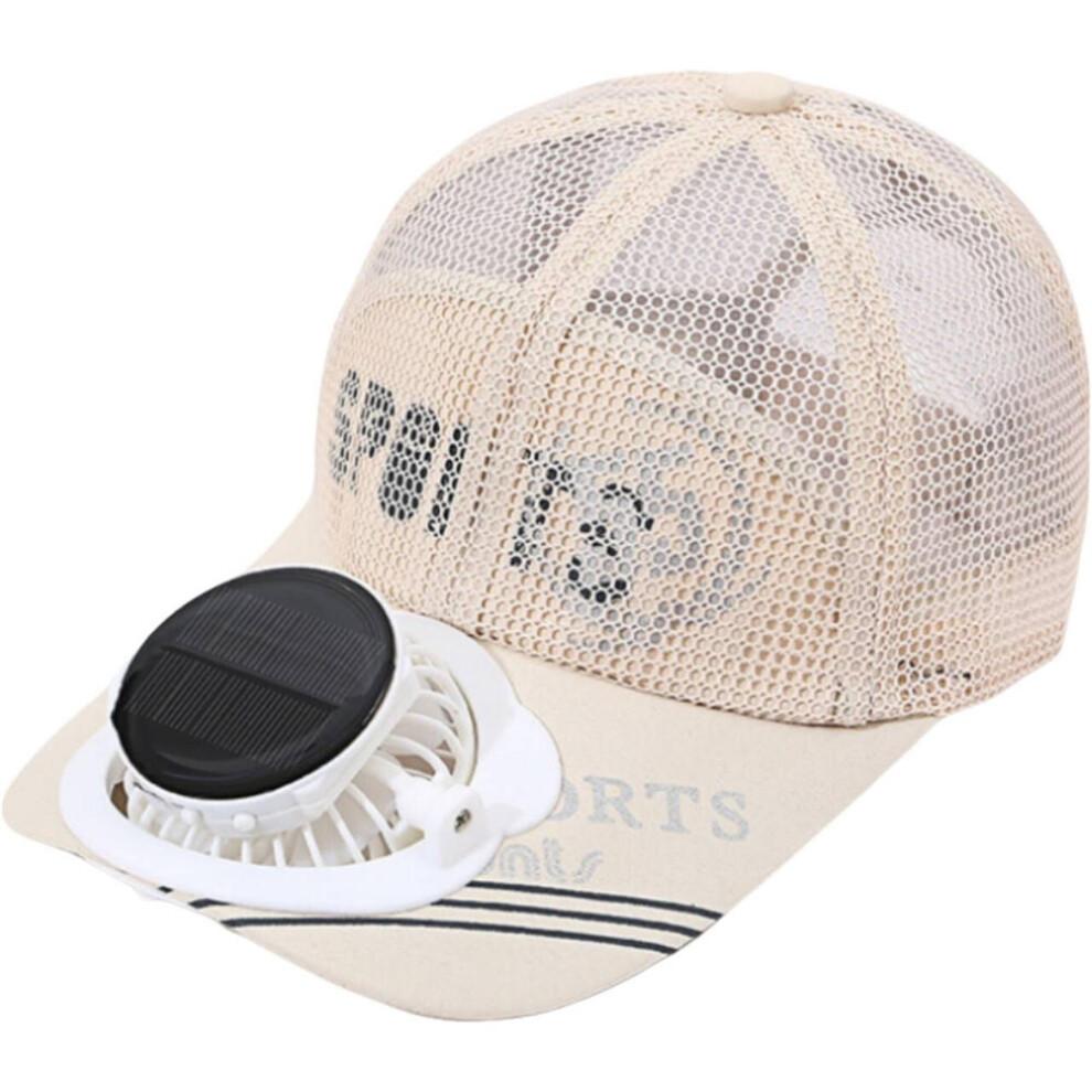 Summer Solar Charging Fan Cap Outdoor Sports Mesh Baseball Cap (8-16 Hours)