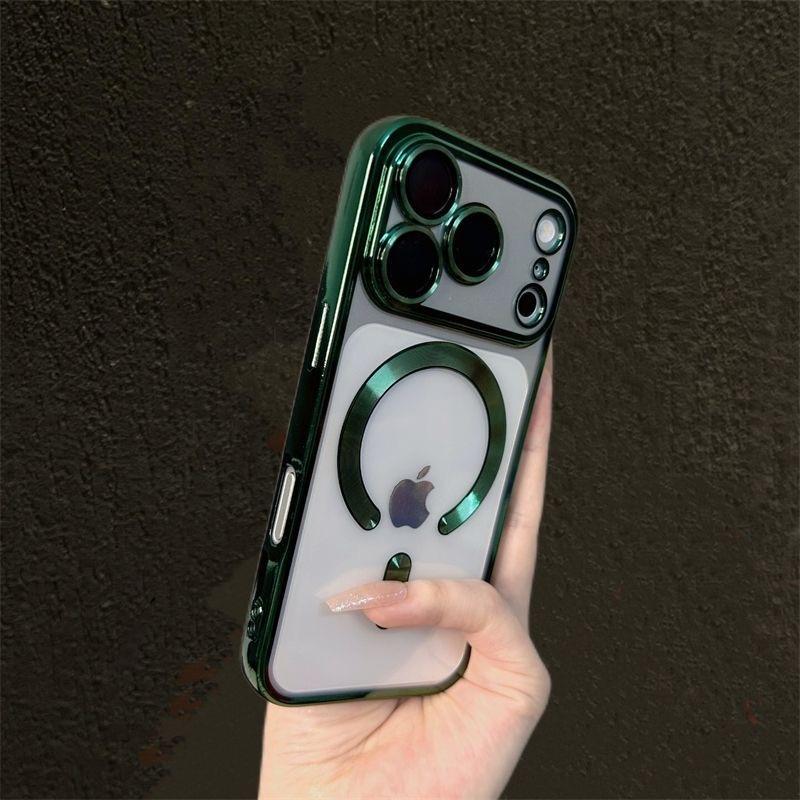 

Classic Plating Clear For Magsafe Case for iPhone 17 Air 16 15 14 13 12 11 Pro Max Plus Shockproof Wireless Charge Cover iPhone 16 Pro