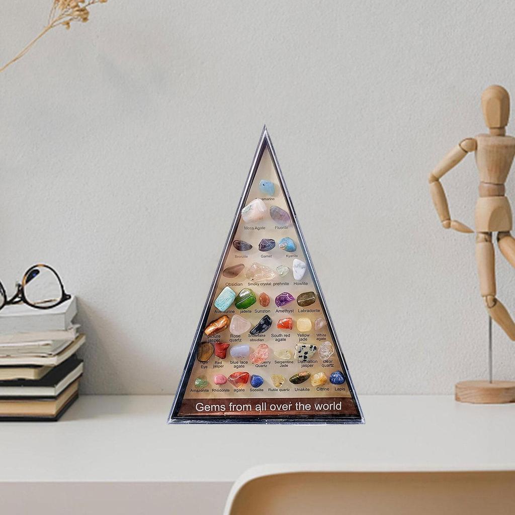 36pcs/Set Rock Mineral Collection Geology Gem Kit Natural Gemstone Crystal Sets Geology Educational Kit For Holiday Kids Gifts