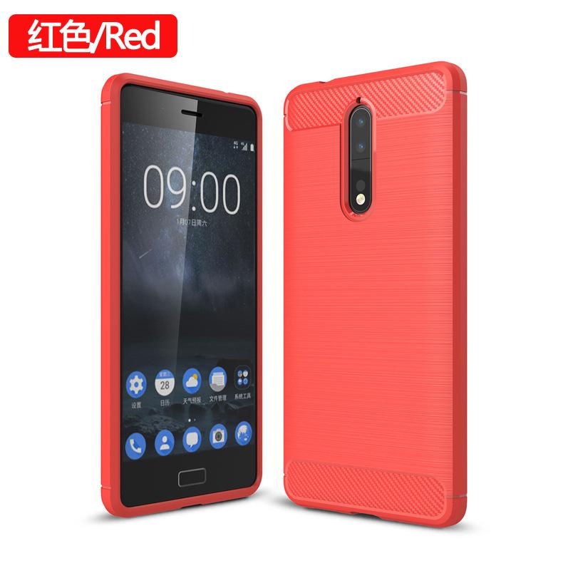 Suitable for Nokia 1 Mobile Phone Case, Nokia 1 Protective Case, Carbon Fiber Brushed TPU Anti-drop Case