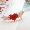 Sakura Angel Wing Red Heart Enamel Alloy Brooch Pin Badge For Women Girls Coat Backpack Clothing Decoration