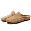 Solid Colors Half Shoes for Men Breathable Leather Shoes Simple Fashion Mens Mules Comfy Casual  Elegantes Walking