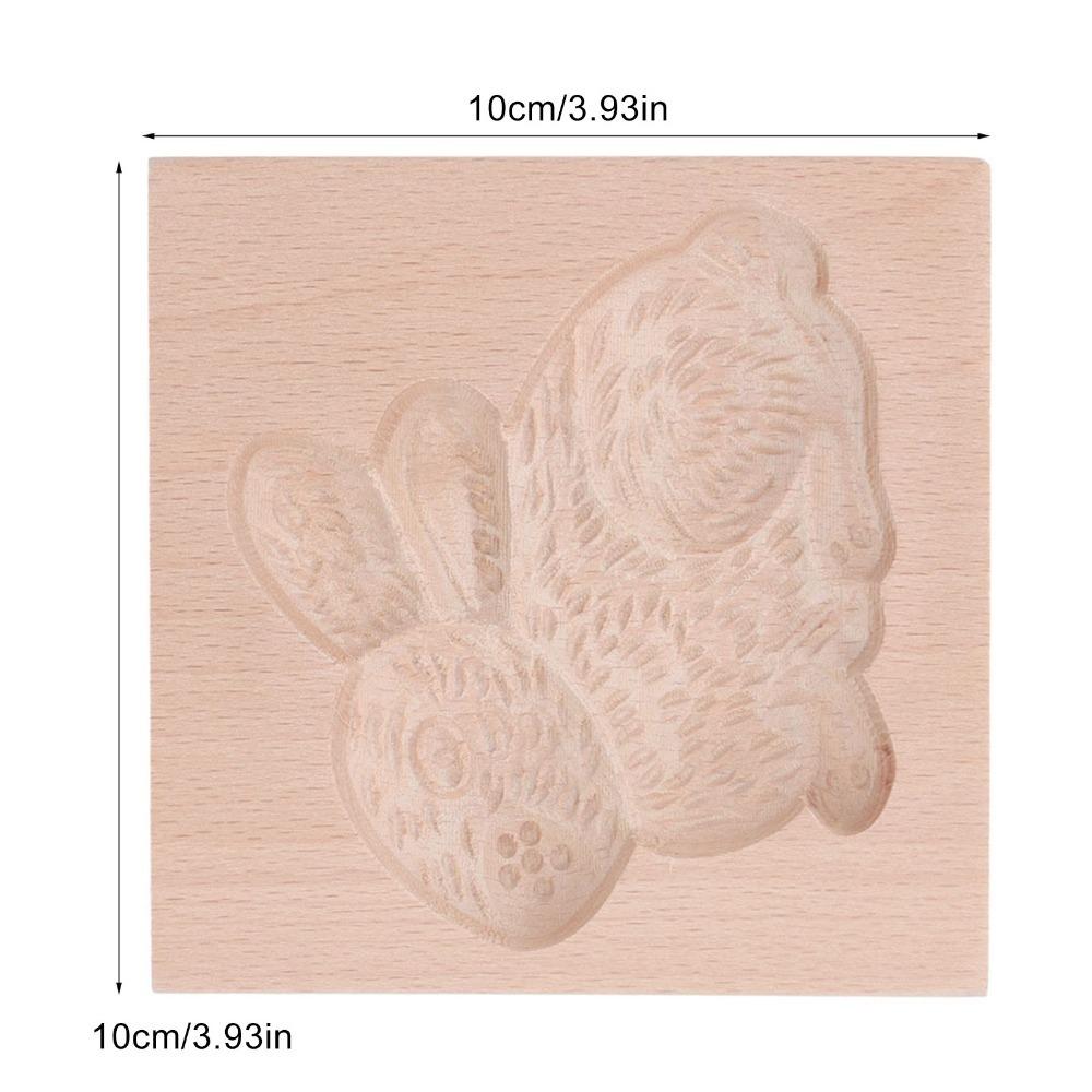 Squirrel Windmill Bunny Pinecone Bee Wooden Cookie Mold Biscuit Mould Cookie Decorating Bunny