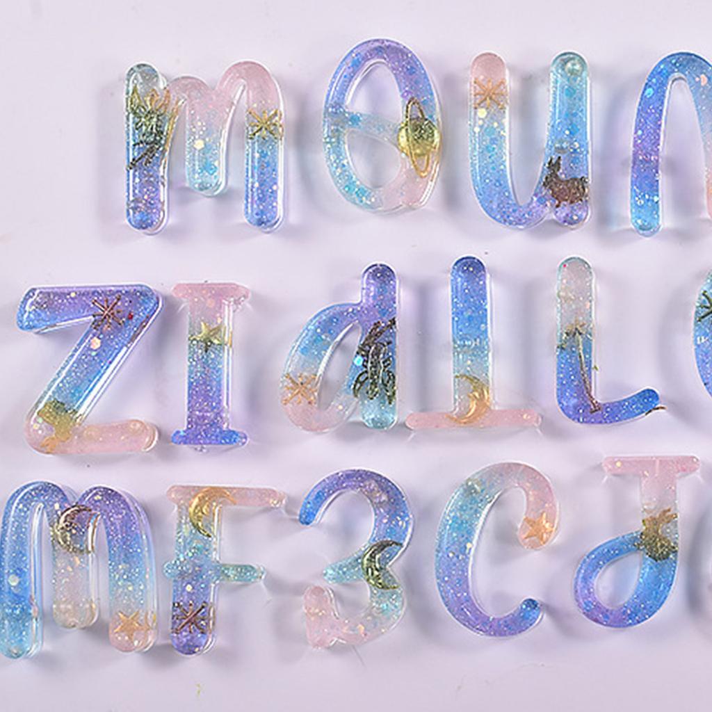 Mini Letter Silicone Mold for DIY Keychain Jewelry Making Super Glossy Epoxy Mould Handmade Resin Keychain Mold