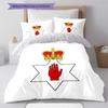 Biancheria da letto con motivo Ulster, Set piumone Copripiumone Federa Regalo di compleanno per la casa (1 * copripiumino + 2 * federa, senza nucleo)