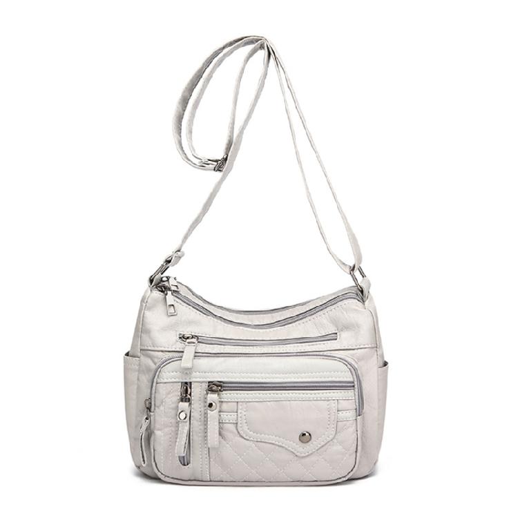 Leather Bag for Women Large Capacity Trendy Shoulder Bag Solid Color Bag