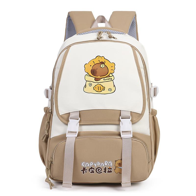 Capybara Kids Pattern Backpack Ergonomic Shoulder Straps Bag For School Travel