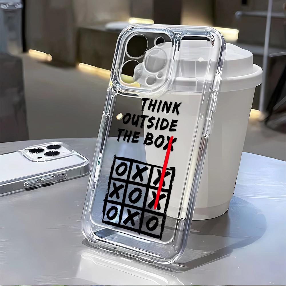 Simple English Phone Case For iPhone 16 Pro Case iPhone 15 11 13 12 14 Pro Max XR 16e XS 8 7 Plus SE2 Shockproof Cover