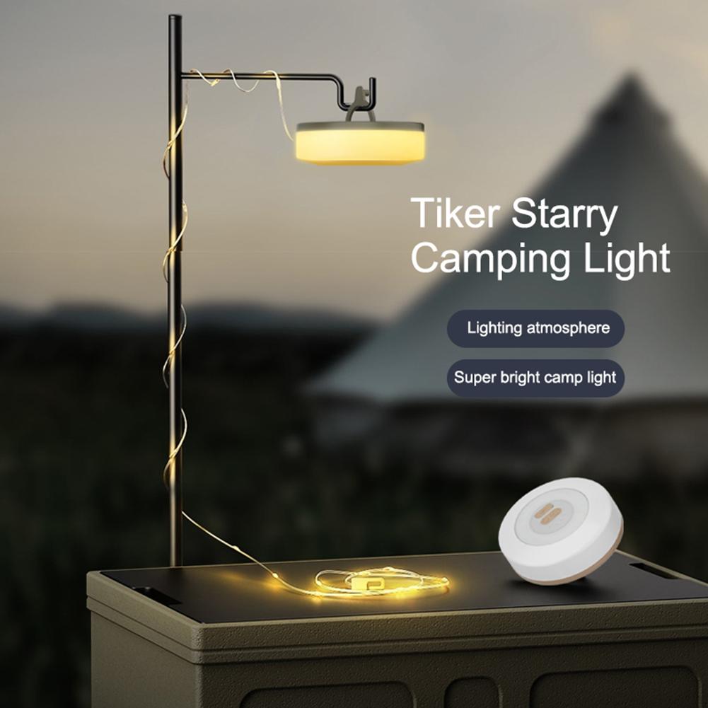 2-In-1 Camping Light String USB Charging Lantern 1800mAh Portable Work Lamp Emergency Light For Hiking Flashlights Outdoor