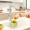 2-in-1 Kitchen Sink Drain Filter with Press-fit Hanging Basket for Residue Collection and Self-cleaning
