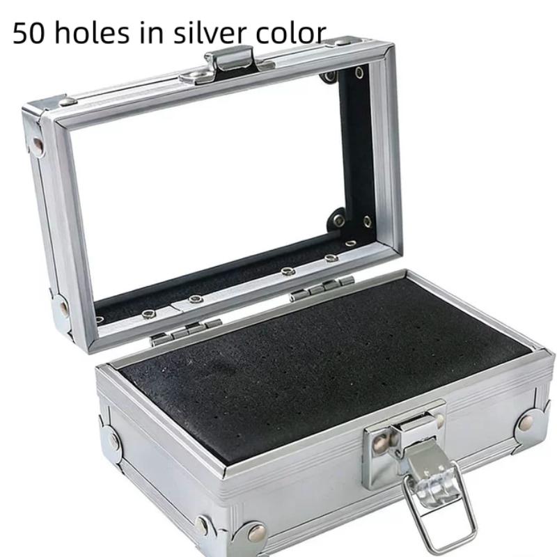 25/40/50 Löcher Schleifkopf Bit Aufbewahrungsbox Einzigartiges Design Leerer Nageltischbohrer Bits Organizer Halter Behälter Nageltischbohrer Display