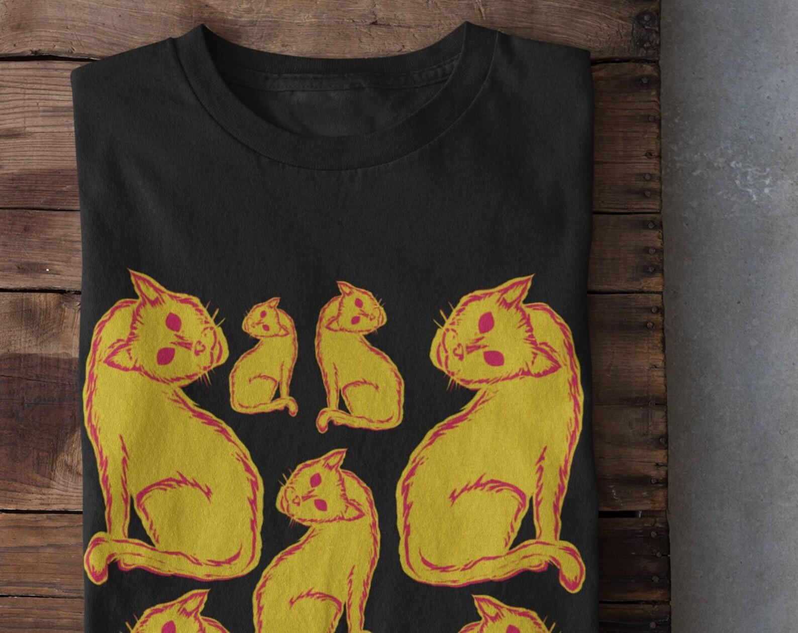 Grunge Clothing,Alt Clothing,Mall Goth,Trad Goth,Cat T Shirt,Pastel Goth,Goth Shirt,Dark Academia,Weird Shirt,Surreal T-shirt,Punk M