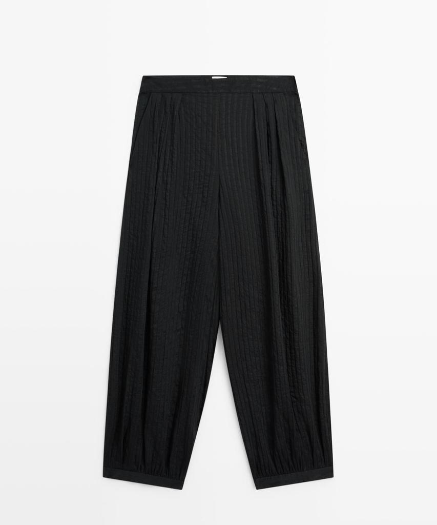 Masimodutti Fluid Linen Sarouel Pants