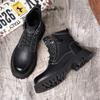 New Fashion Brand Male Motorcycle Boots Comfortable Ankle Boots for Men Leisure Walking Shoes All-match Botas Man High Top Shoes
