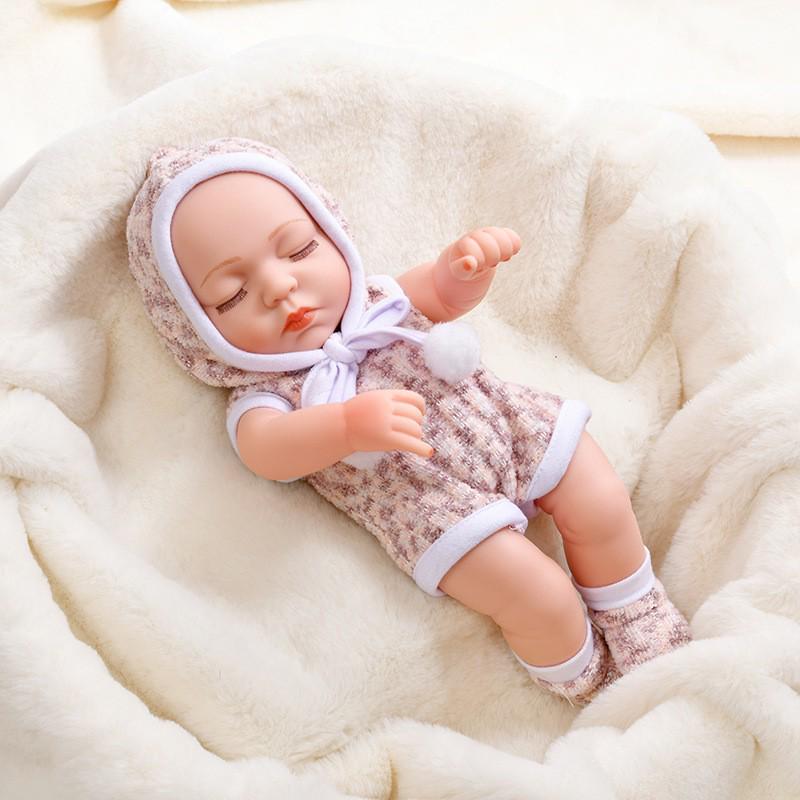 30cm Silicone Reborn Baby Doll - Soft Sleep Companion & Child Role-Playing Toy
