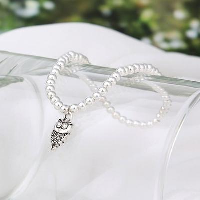 Antique Owl 92.5 Silver Daily Lucky Owl Silver Bracelet