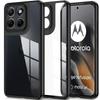 Hülle für Motorola Edge 70 Fusion, Fusion Hybrid, transparent mit schwarzem Rahmen
