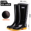 Men's green rain boots labor boots tall rain boots gray fashion protective men's water shoes outdoor camouflage water boots men's boots