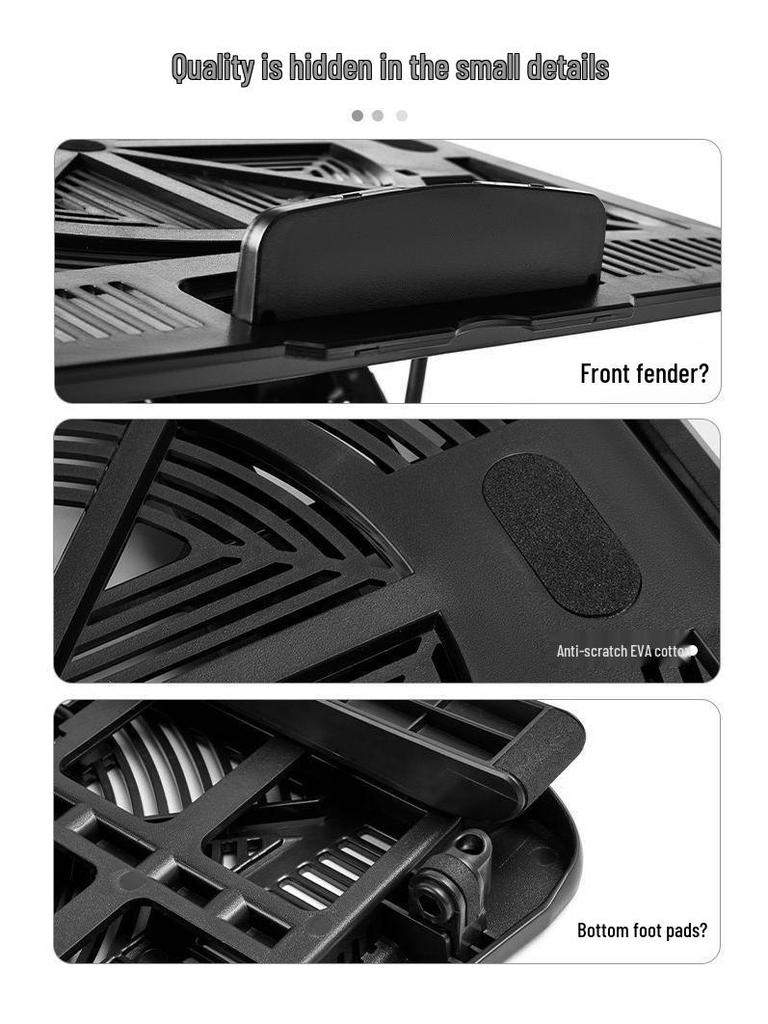 Adjustable Desktop Laptop Stand with Cooling Base