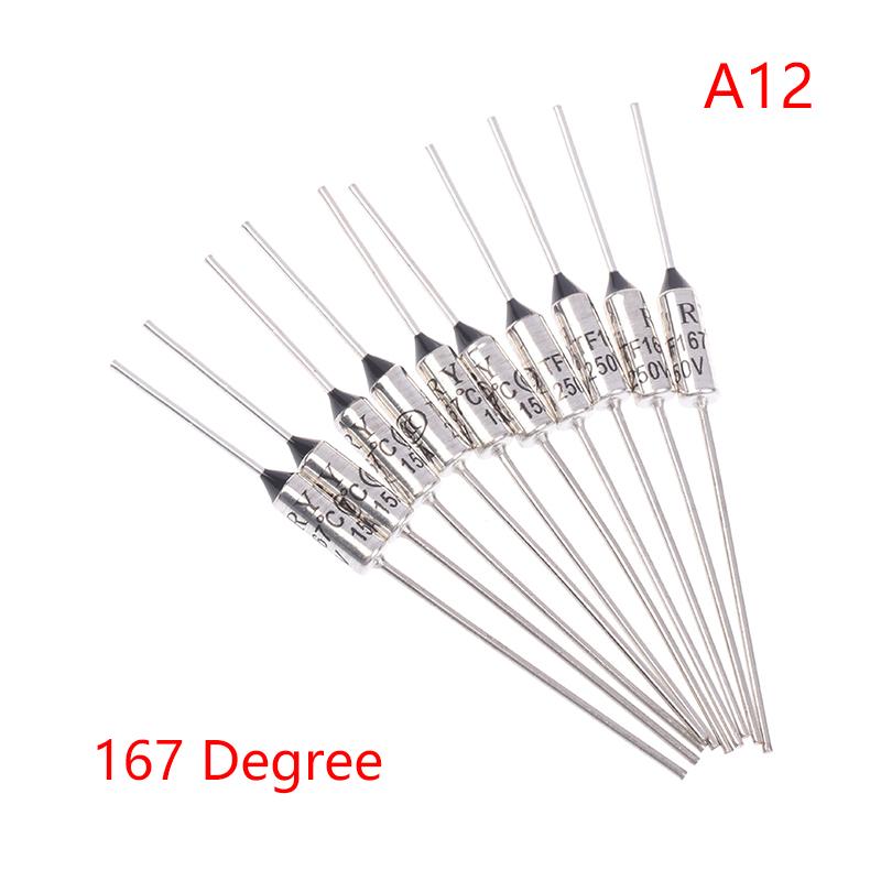 10Pcs Tf Thermal Fuse Ry 15A 250Vtemperature 121C 125C 128C 130C 135C 140C 145C 150C 155C 160C 165C 167C 175C 180C 185C 192C