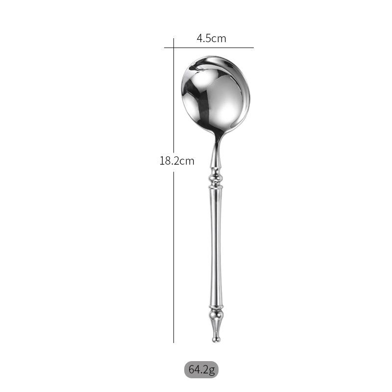 Slim 304 Stainless Steel Cutlery Set French Dinnerware Clamp Western Table Knife Fork Tea Spoon Flatware Festival Decor