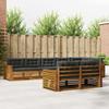 Outdoor Sofa Set with Cushions 8 Pcs Natural and Anthracite