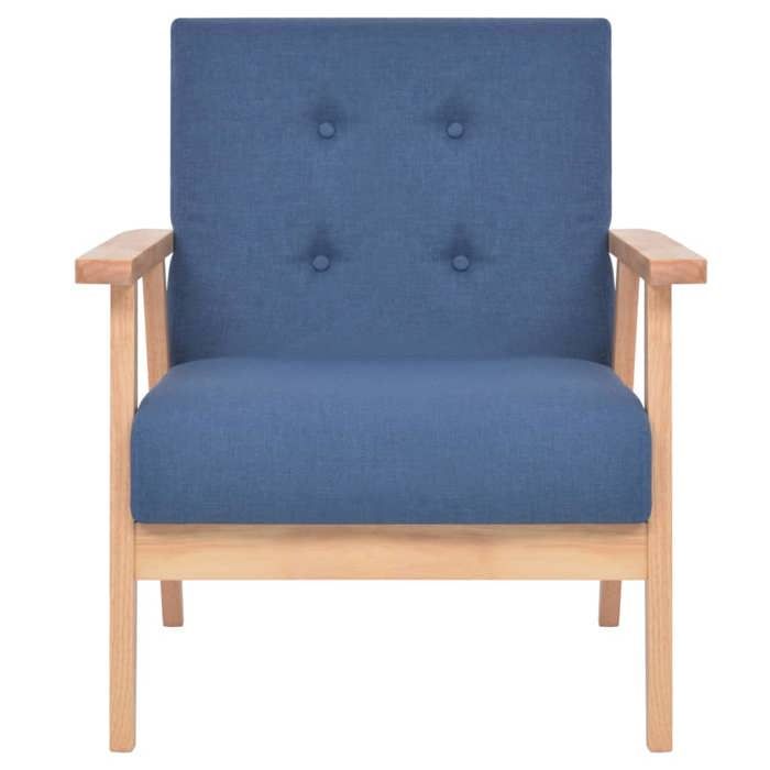 Fauteuil - vidaXL - Bleu - Tissu polyester - 1 place - Design contemporain