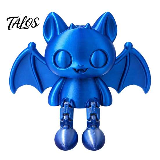 PLA Plastic Figurine 3D Printed Articulated Bat Figurine, Flexible Cartoon Ornament with Animal Movable Joints, Desktop Sitter for Home Office