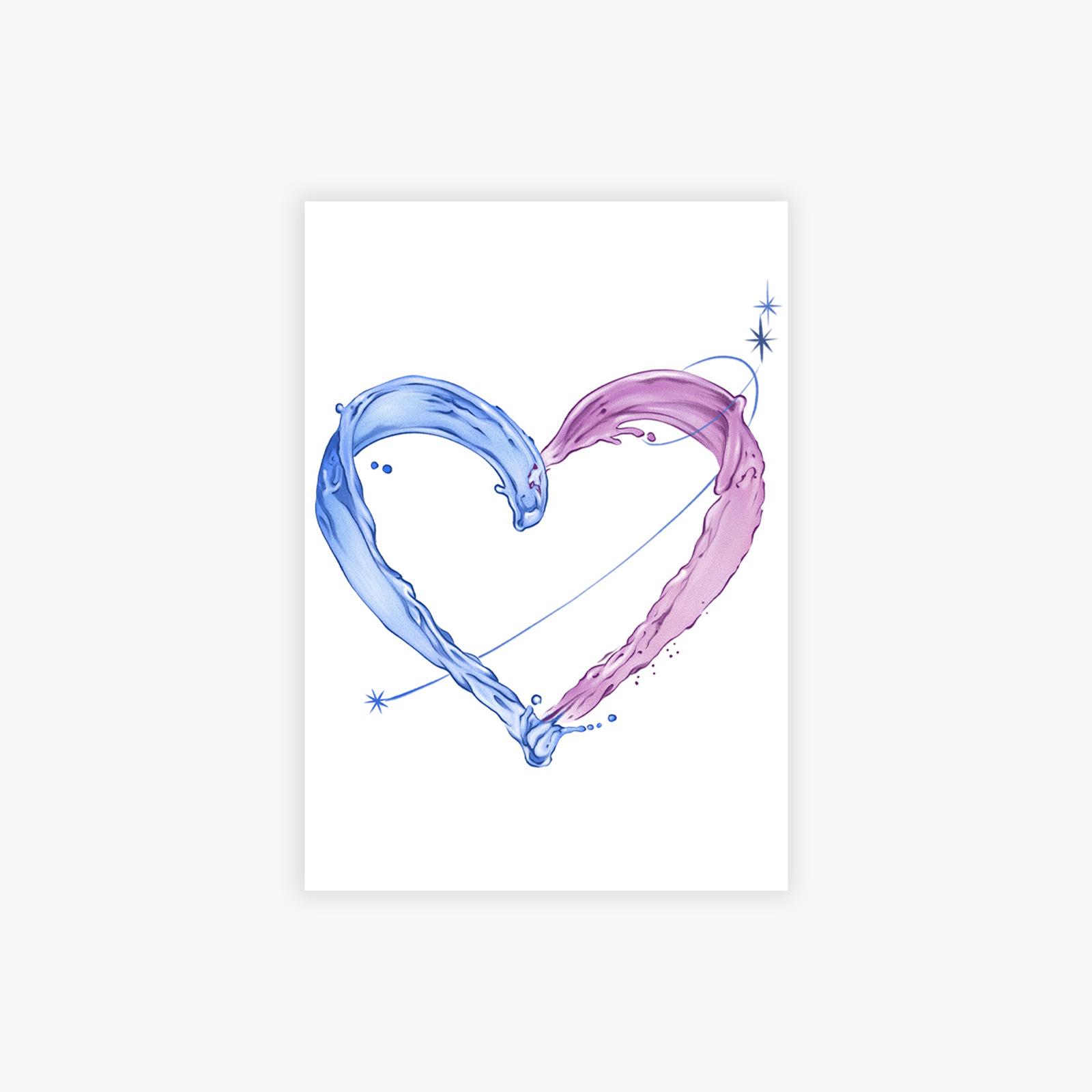 Dopamine, Love Tattoo Sticker, High Sense Niche Simple Small Fresh Tattoo Sticker 7*10