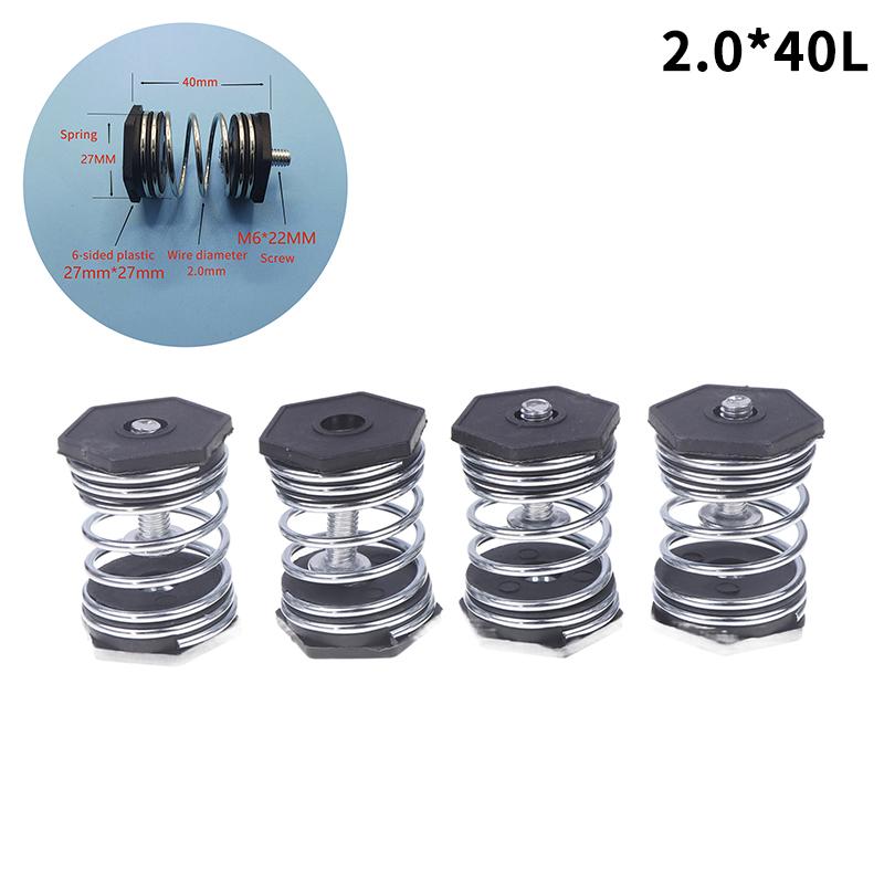 4 PCS 40/50mm Air Pump Shockproof Compression Springs - Damping Spring Seat and M6 Spring Pads for Oxygen Concentrator
