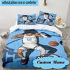 Custom Name 3PCS Basketball Player Morant Bedding Set, Including 1pc Duvet Cover And 2pcs Pillowcases, Suitable for Dorms and Bedrooms Gift