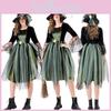 Witch Cosplay Costume With Polyester Material For Halloween And Cosplay Parties