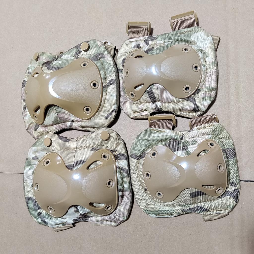 Tactical Combat Knee & Elbow Protective Pads Set For Outdoor Cs Paintball Game Cycling Safety Skateboarding Gear Skates