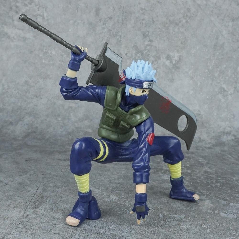 Naruto Hatake Kakashi Pvc Model With Large Sword For Desktop Collection Decor