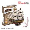 Cubic Fun Puzzle 3d Żaglowiec Hms Victory Royal Navy 189 Elementy - T4019h