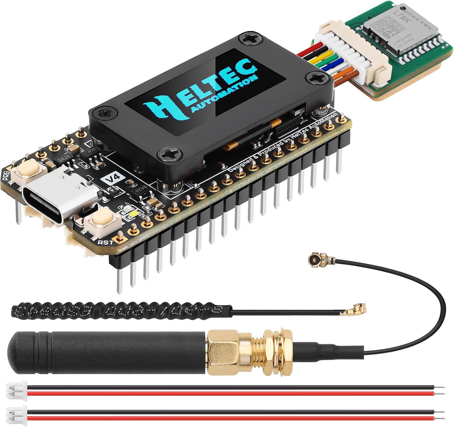 

Великоантенний тип Meshtastic Heltec V4 OLED Сонячна живлення LoRa 32 Плата розробки GPS ESP32 SX1262 WiFi BLE Низьке споживання для IoT-комплекту