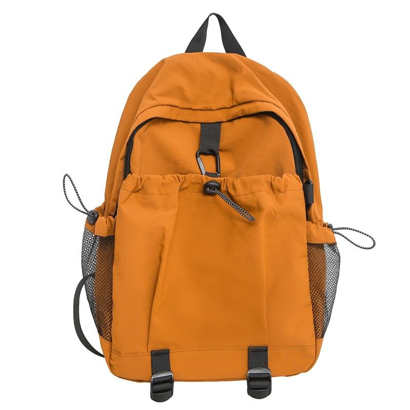

Student schoolbag class large capacity waterproof multi-pocket neutral wind men s and women s backpack travel backpack помаранчевий