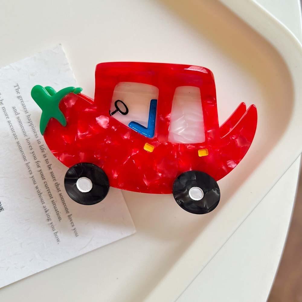 Watermelon Creative Car Shark Clip Cartoon Acrylic Hair Accessories Acetic Acid Hair Claw  Women