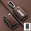 3/4/5 Buttons For Jeep Grand Cherokee Wagoneer Obsidian II 2021 2022 2023 Accessories Metal Leather Car Remote Key Case Cover