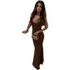 Women's Sexy Spice Fashion Suspenders Lace Design V-neck Wrap Hip Dress