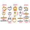 3sets/lot Stainless Steel Heart OT Toggle Clasp Hook Rings Connectors for DIY Necklaces Bracelets Accessories Jewelry Making