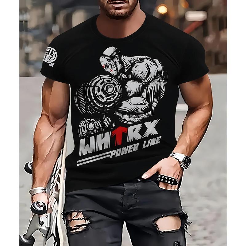 

Летняя новая мужская фитнес-футболка с 3D-принтом мышц, мягкая, удобная, повседневная, модная, дышащая и легкая 6XL