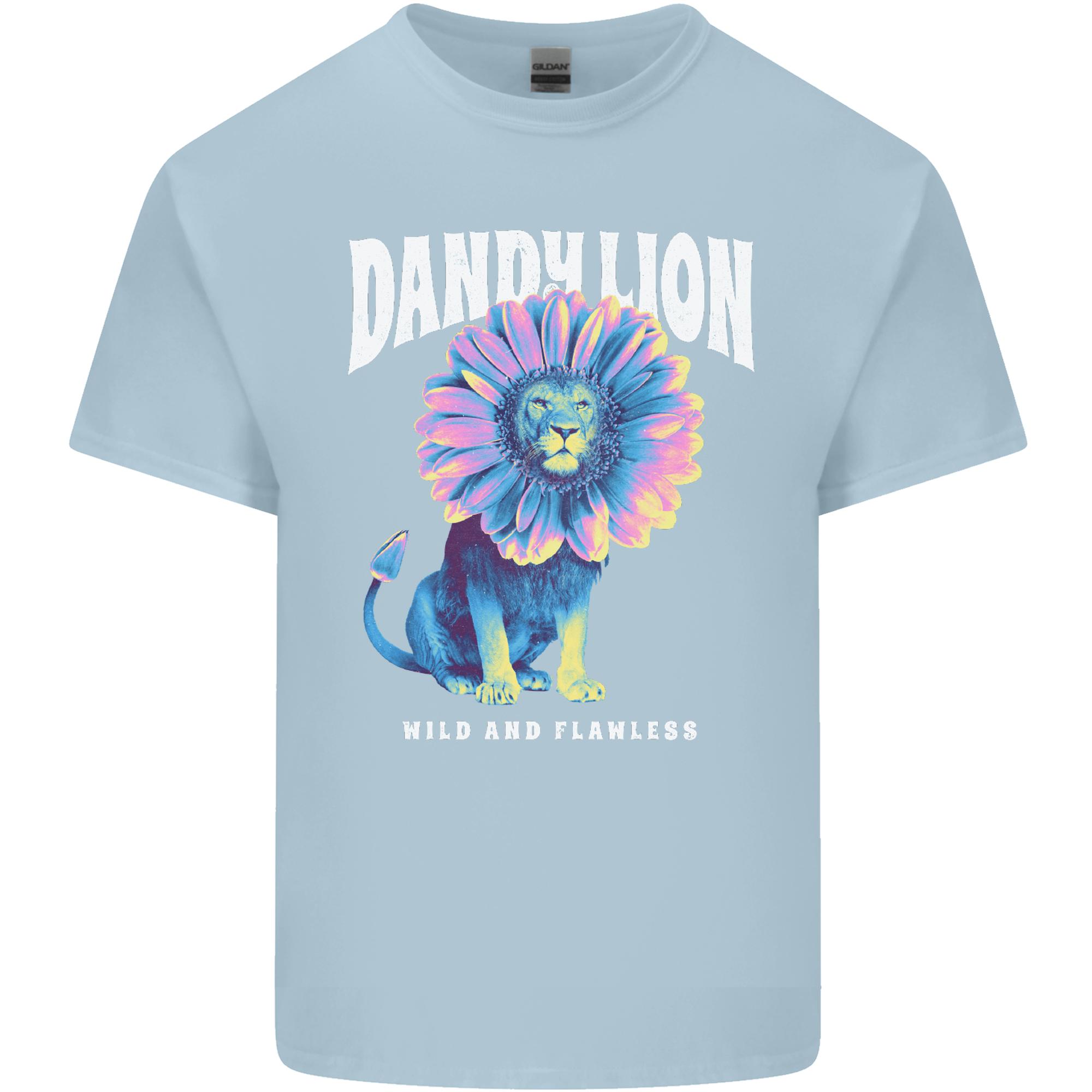 Dandylion Funny Lion Unisexs Light Cotton TShirt S