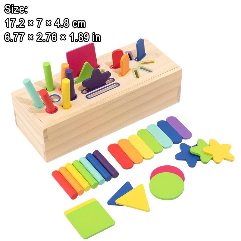 

Baby Montessori Obiect Permanent Coin Box Drop Sensory Toy Color Sorting Matching Fine Motor Skills Early Learn Development Toy