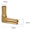 4 6 8 10 12 14 16 19 mm Schlauchstutzen 90 Grad Winkel Reduzierstück Messing Schlauchanschlussstück Verbinder Haus Garten Wasser Luft Öl