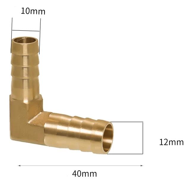 4 6 8 10 12 14 16 19 mm Schlauchstutzen 90 Grad Winkel Reduzierstück Messing Schlauchanschlussstück Verbinder Haus Garten Wasser Luft Öl